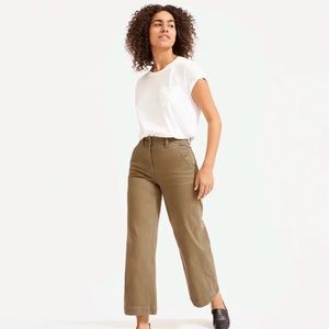 Everlane NWOT Wide leg pant - GREEN size 14